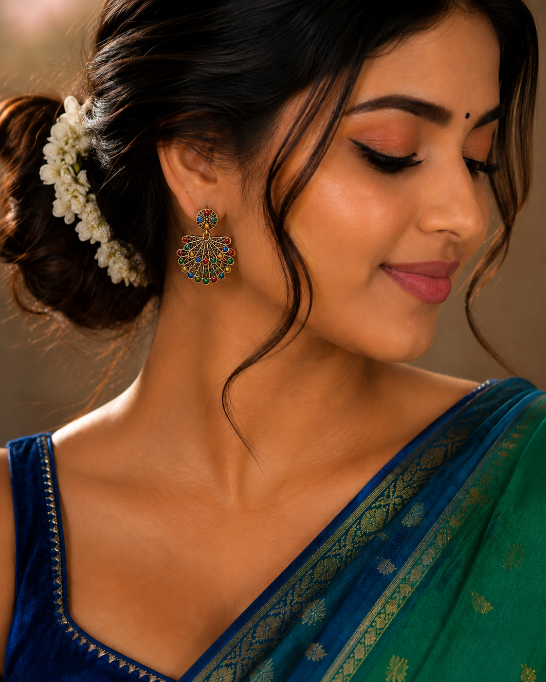 Mayura Rangoli Earrings