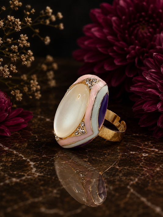 Pastel Opal Luxe Statement Ring