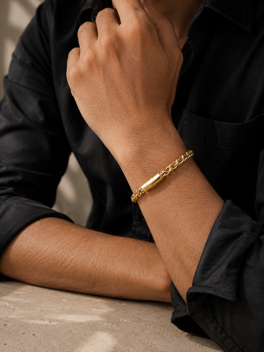 Royal Weave Gold Bracelet