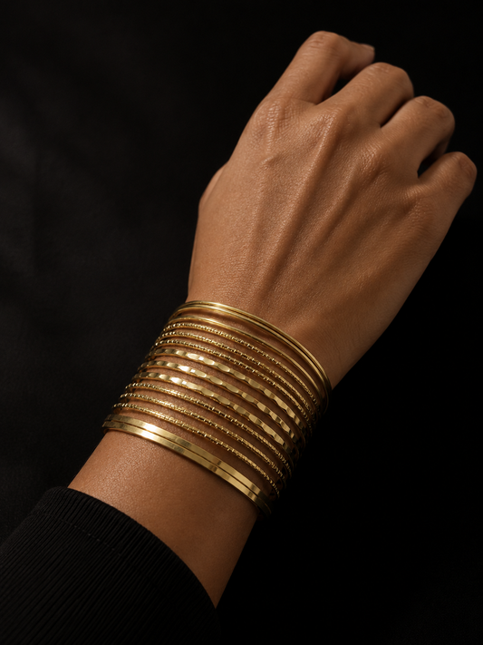 Aurora Luxe Multi-Layer Cuff Bracelet