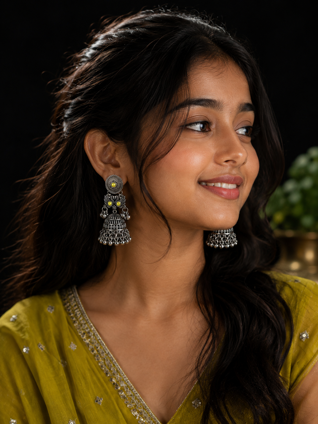 Citrine Whisper Jhumka