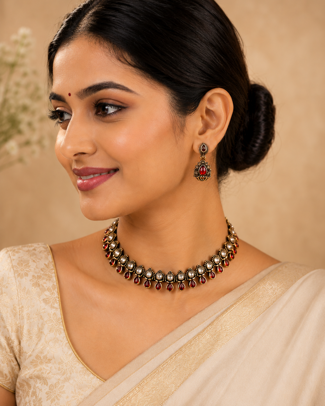 Ruby Radiance Heritage Choker Set