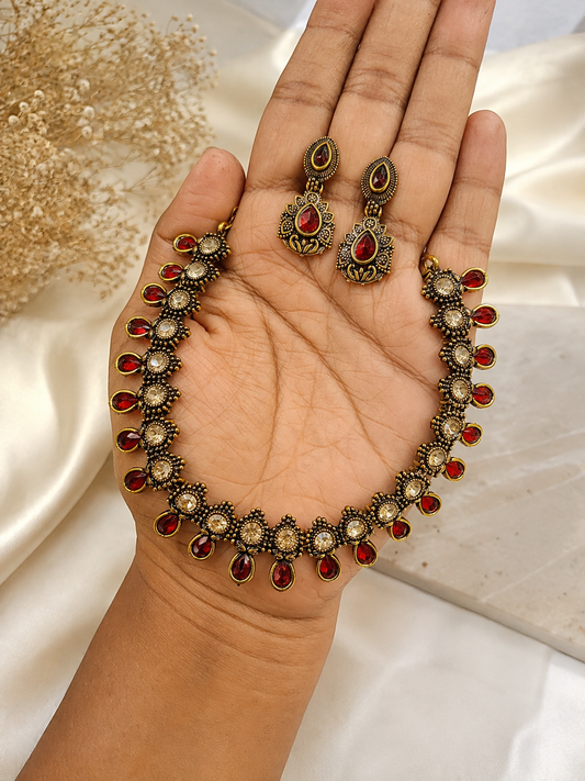Ruby Radiance Heritage Choker Set