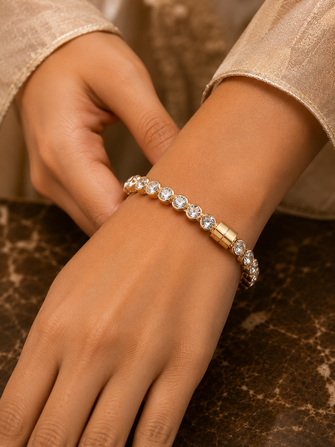 Aarohi Crystal Tennis Bracelet