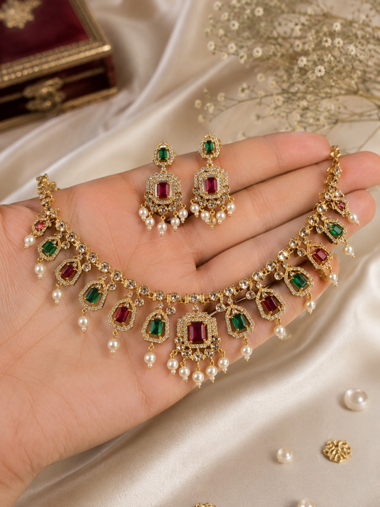 Crimson Emerald Luxe Necklace