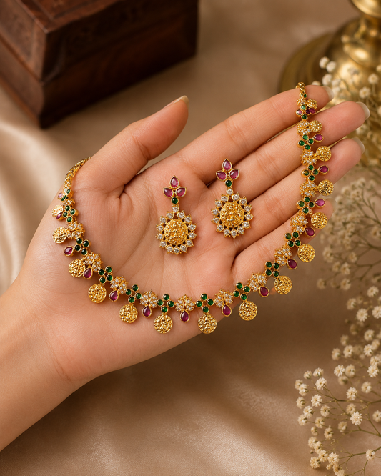 Suvarna Lakshmi Coin Necklace