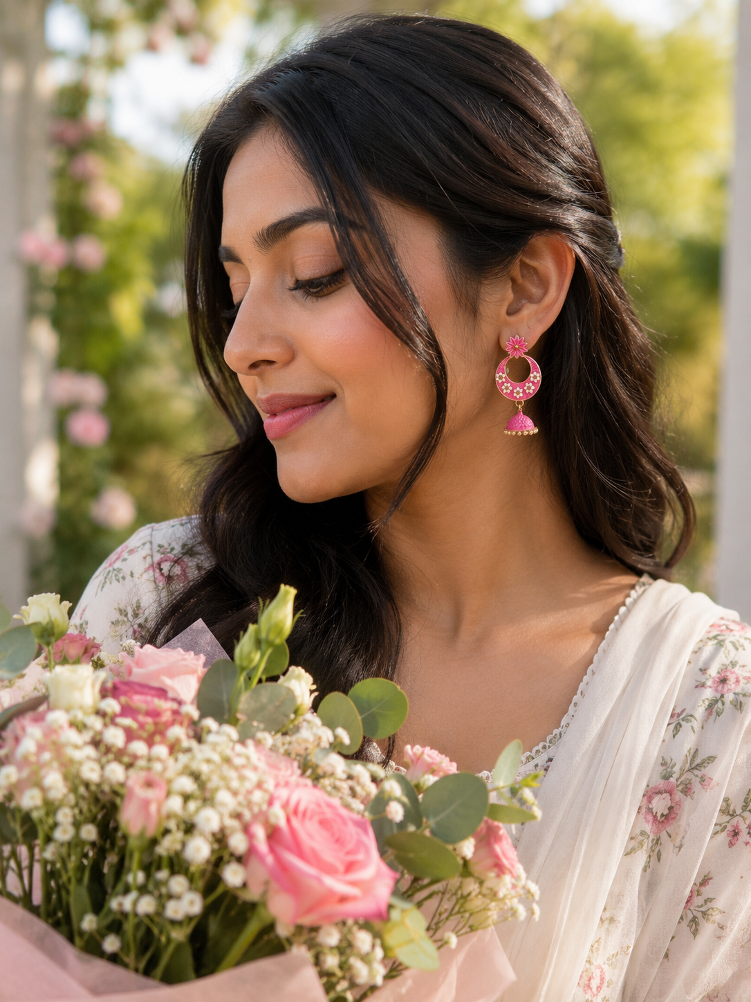 Blush Bloom Jhumka