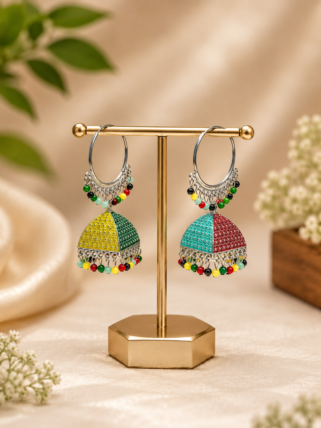 Rainbow Hoop Jhumka