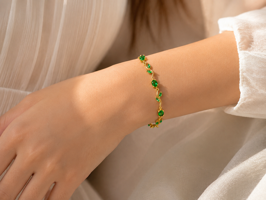 Emerald Tulip Bracelet