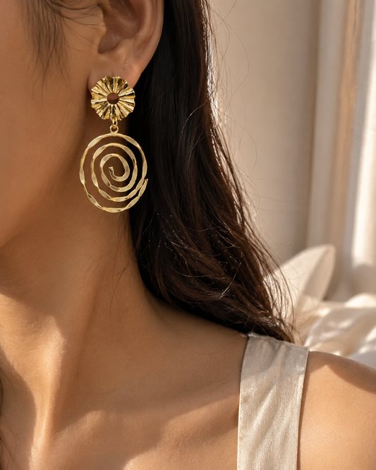 Spiral Drop Earrings