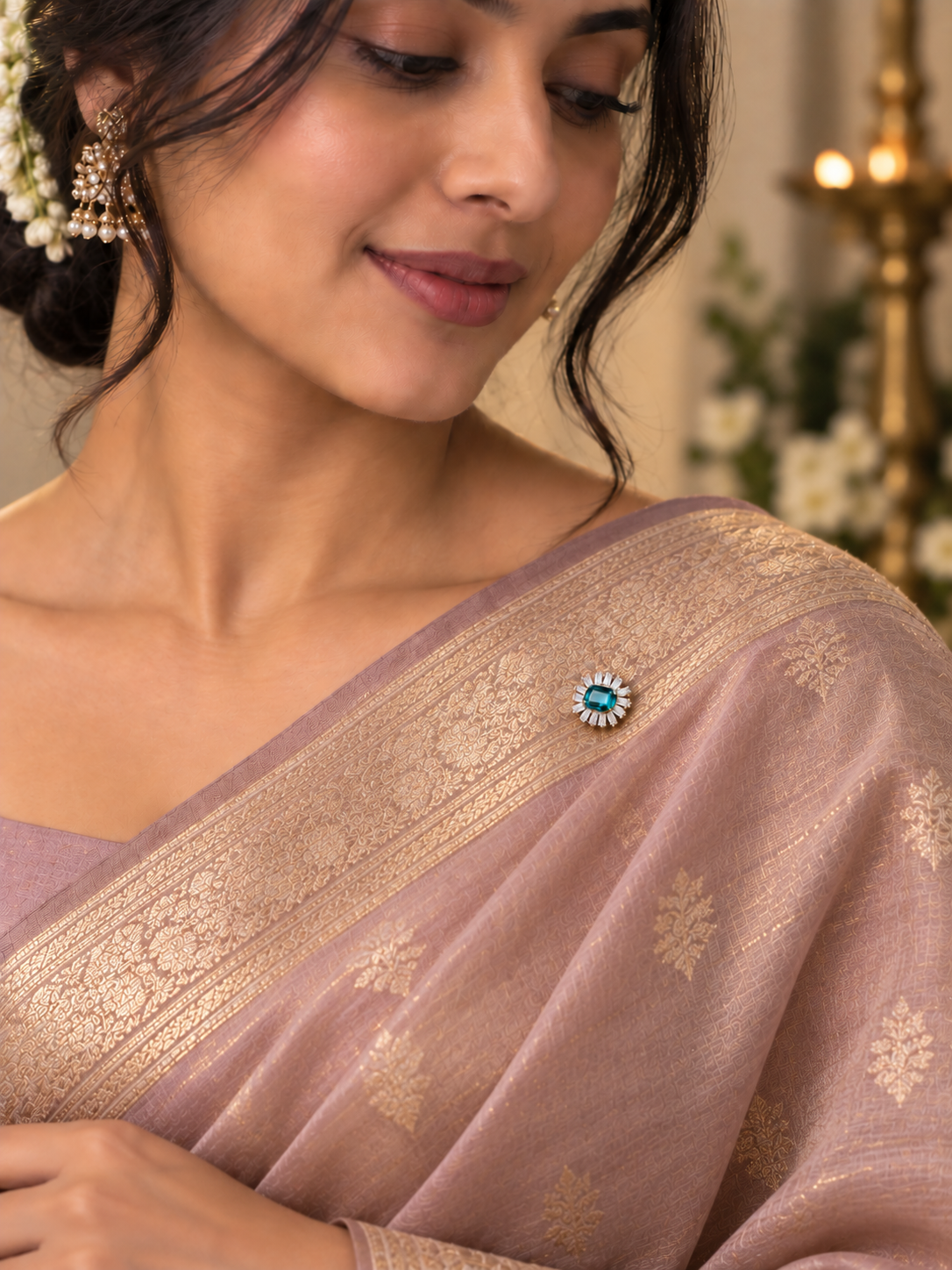 Teal Radiance Brooch