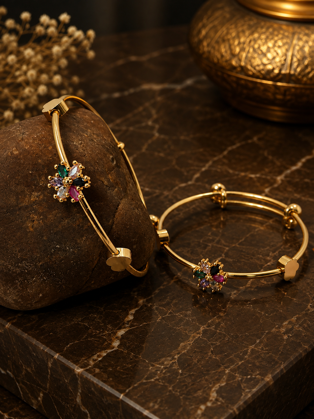 Aaradhya Floral Multicolour Bangles.