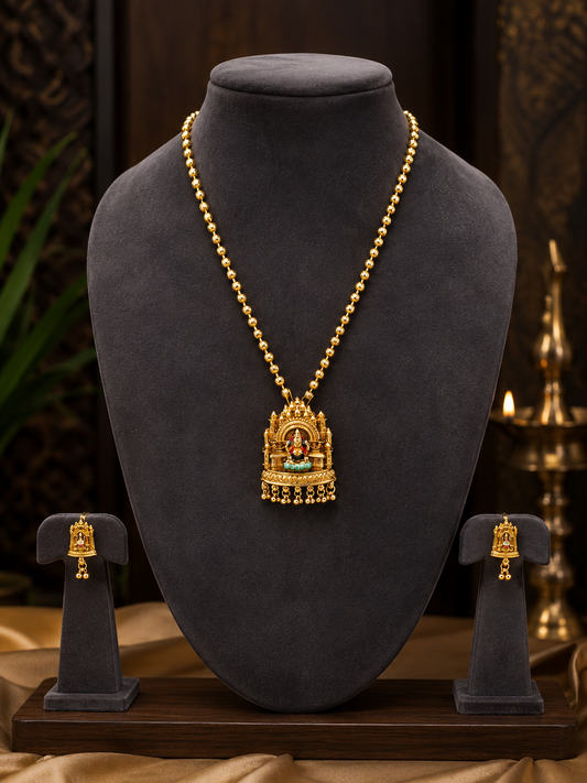 Lakshmi Temple Pendant Chain.