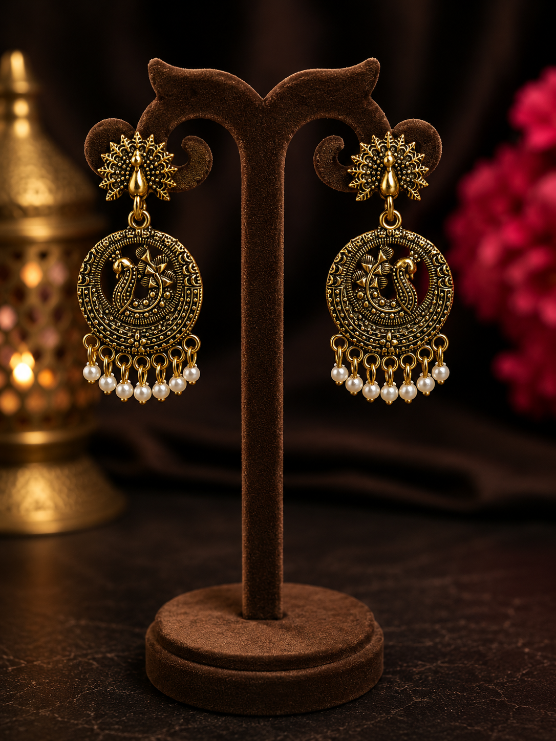 Mayura Antique Pearl Earri