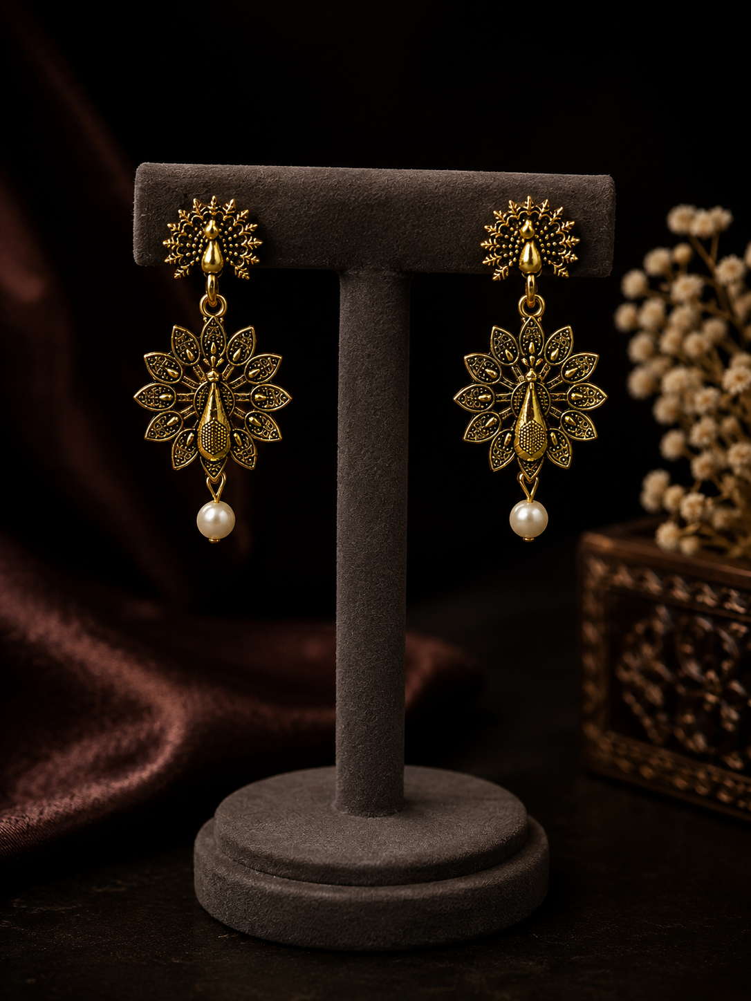 Mayura Valli Antique Earrings