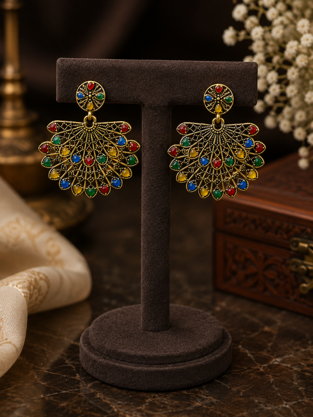 Mayura Rangoli Earrings