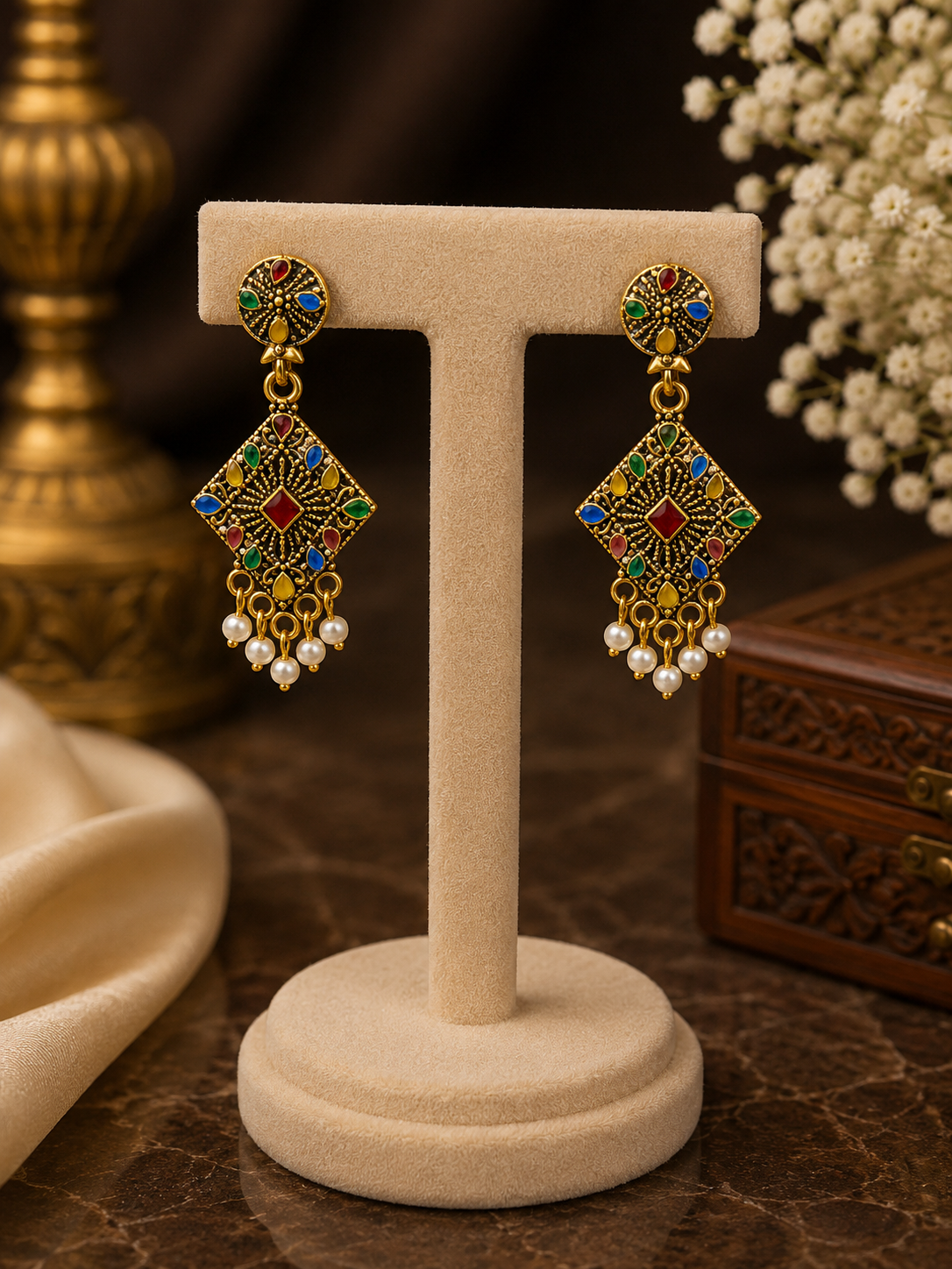 Rang Mahal Multicolour Earrings