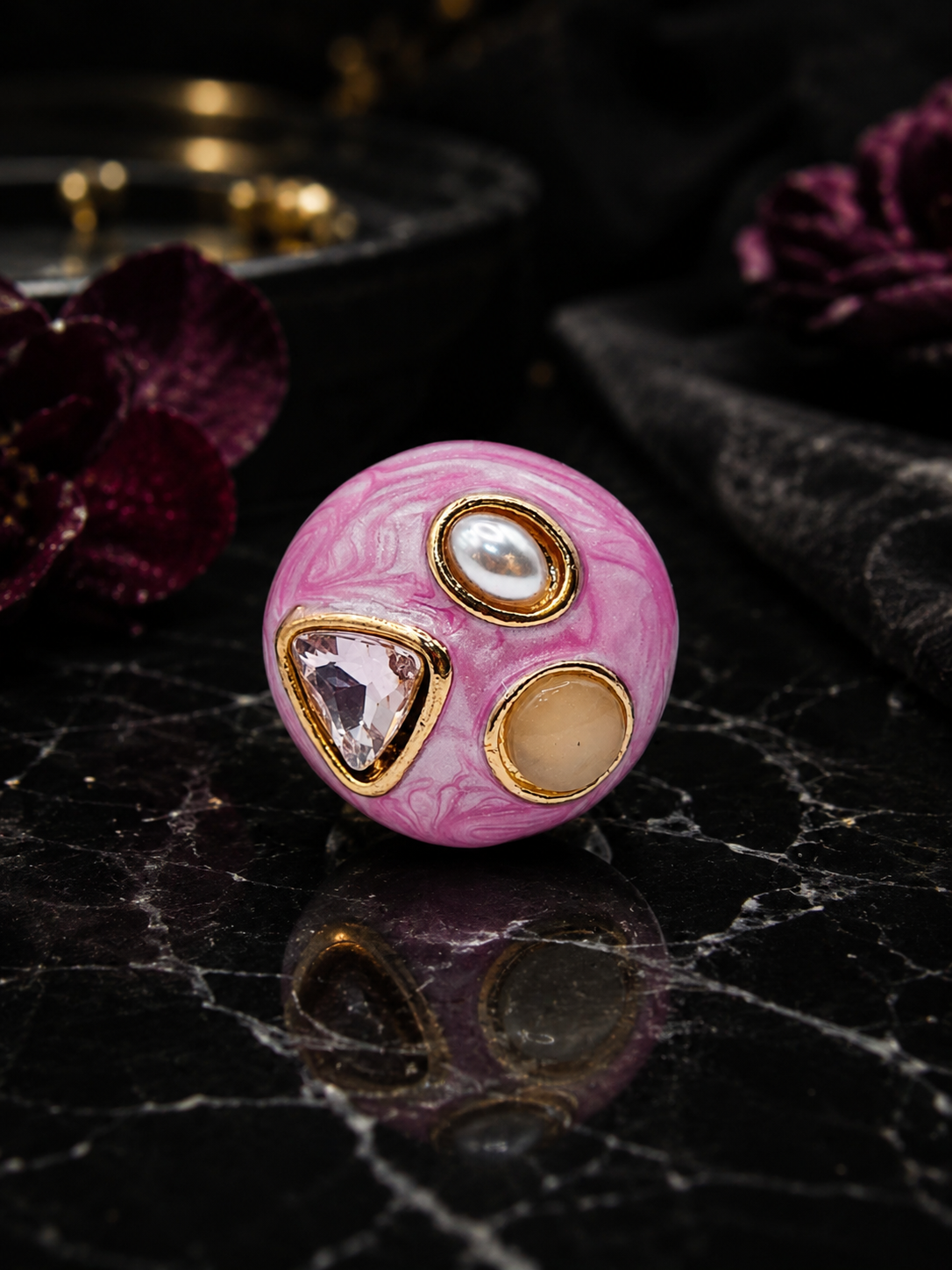 Blush Pearl Muse Statement Ring
