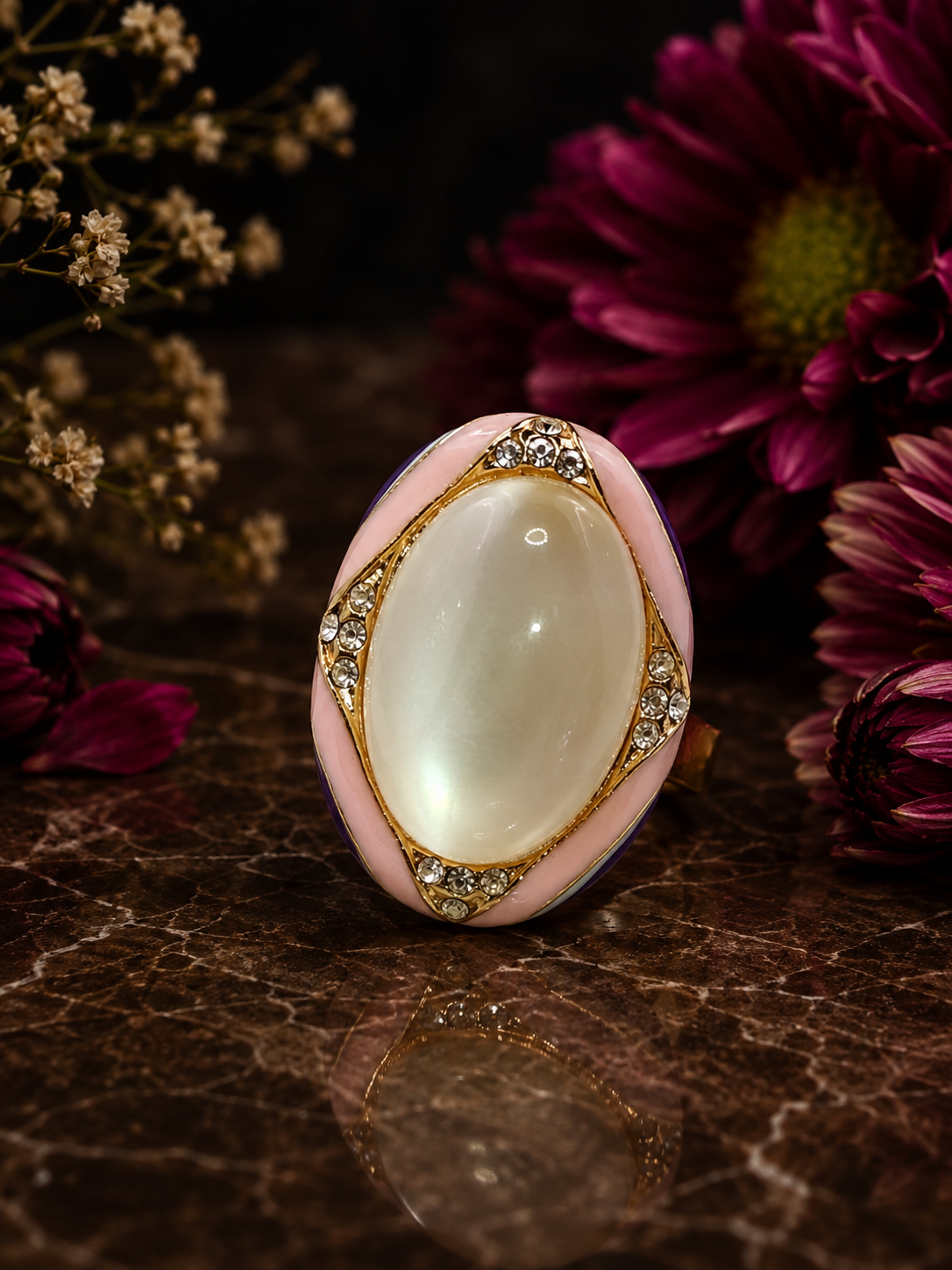 Pastel Opal Luxe Statement Ring