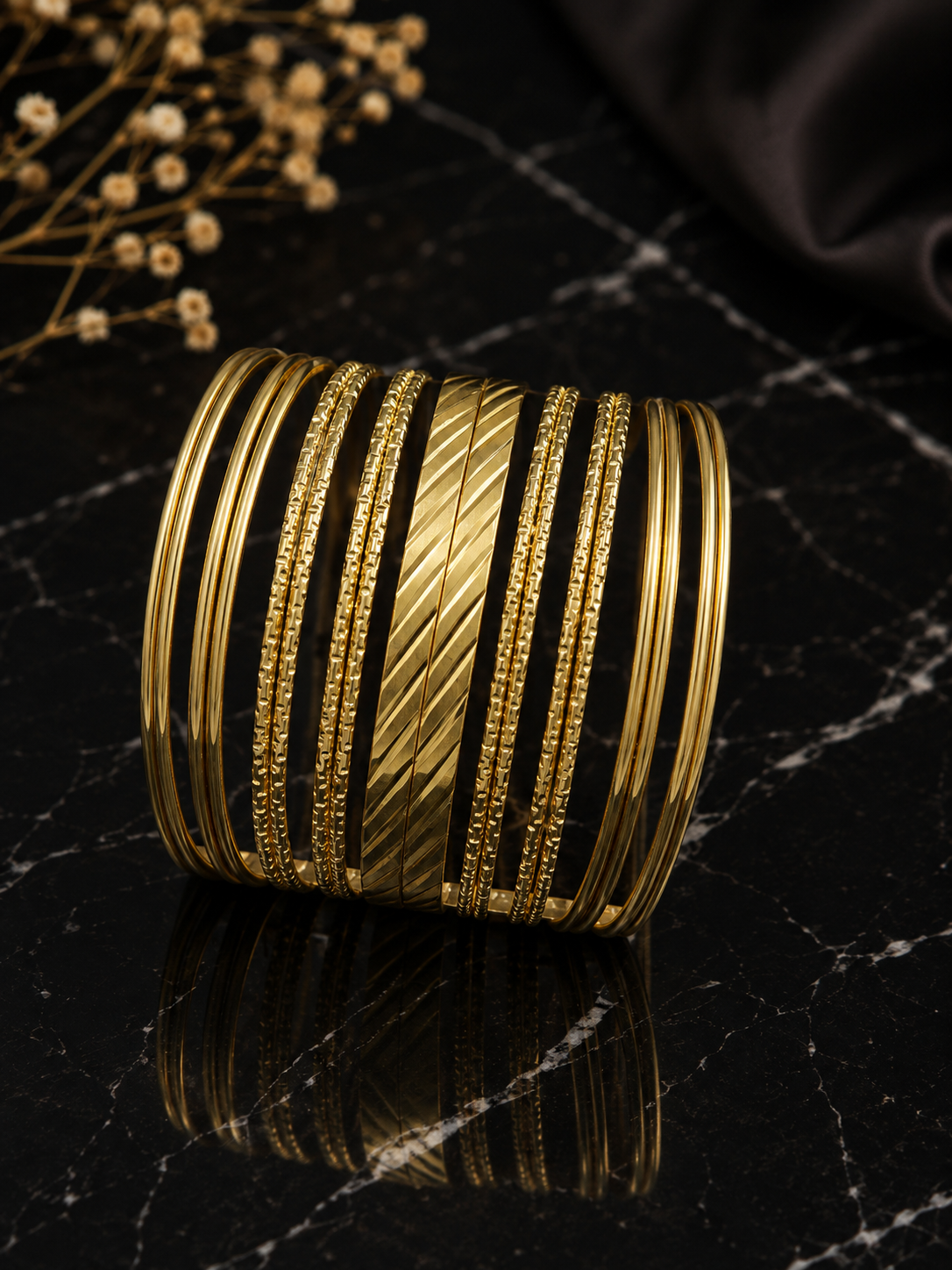 Radiance Royale Layered Cuff Bracelet