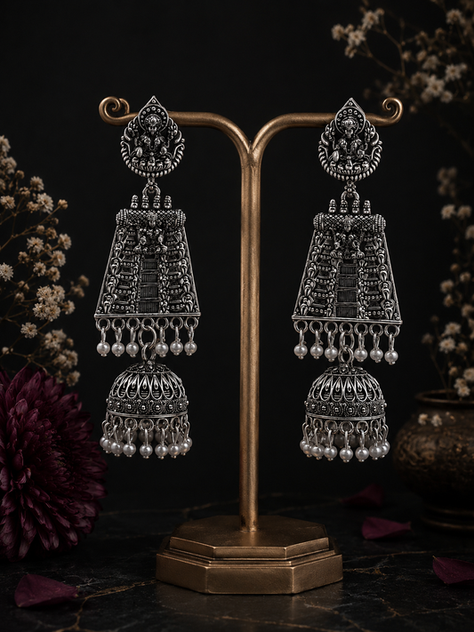 Temple Pearl Cascade Jhumkas