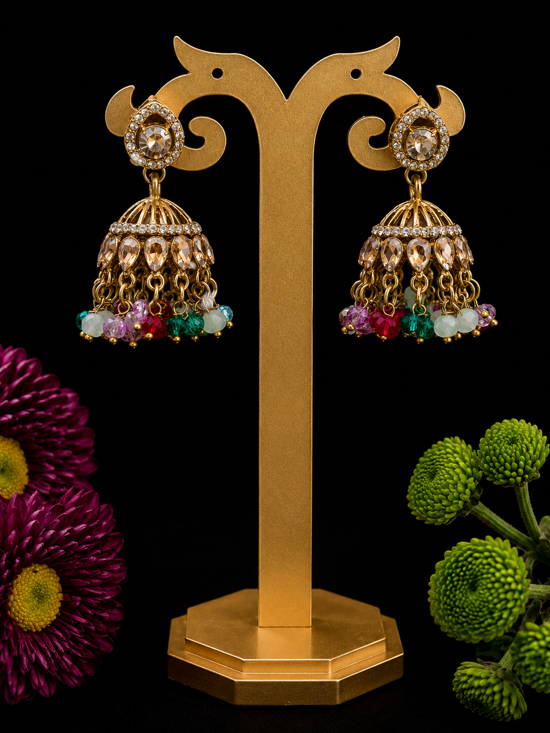Royal Prism Jhumka Earrings