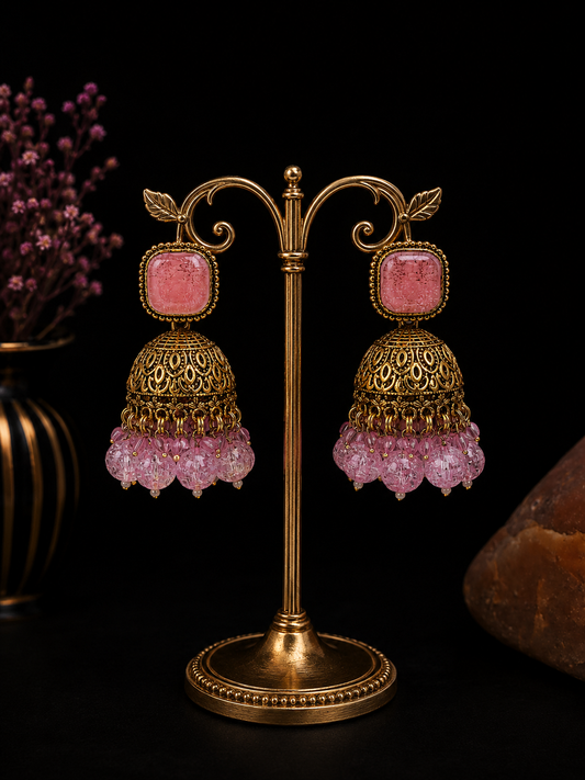 Blush Royale Jhumka Earrings