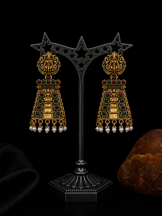 Lakshmi Aura Temple Jhumkas