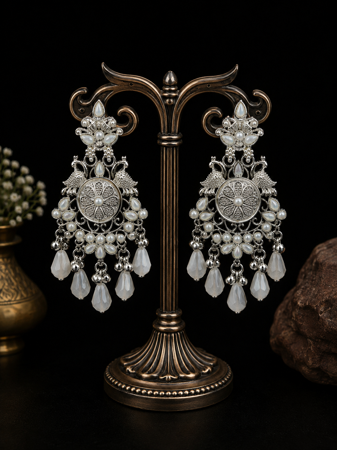 Pearl Symphony Chandbali Earrings