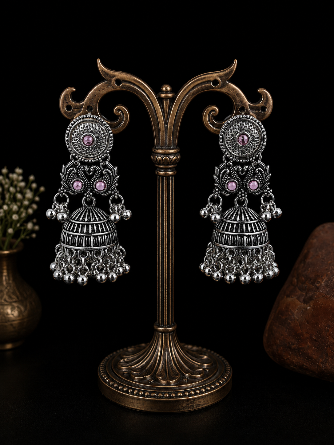 Pink Whisper Jhumka