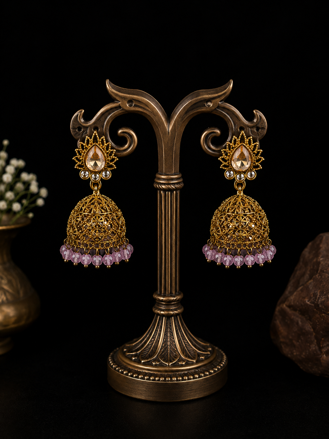 Blush Aura Jhumkas