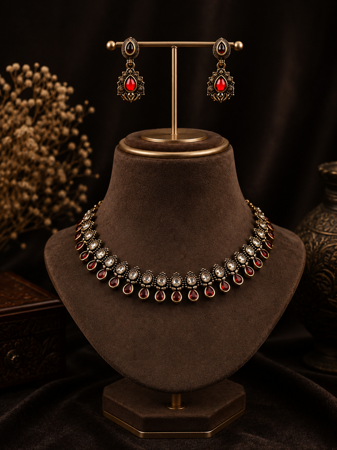 Ruby Radiance Heritage Choker Set