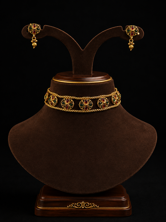 Varnika Floral Heritage Choker Set