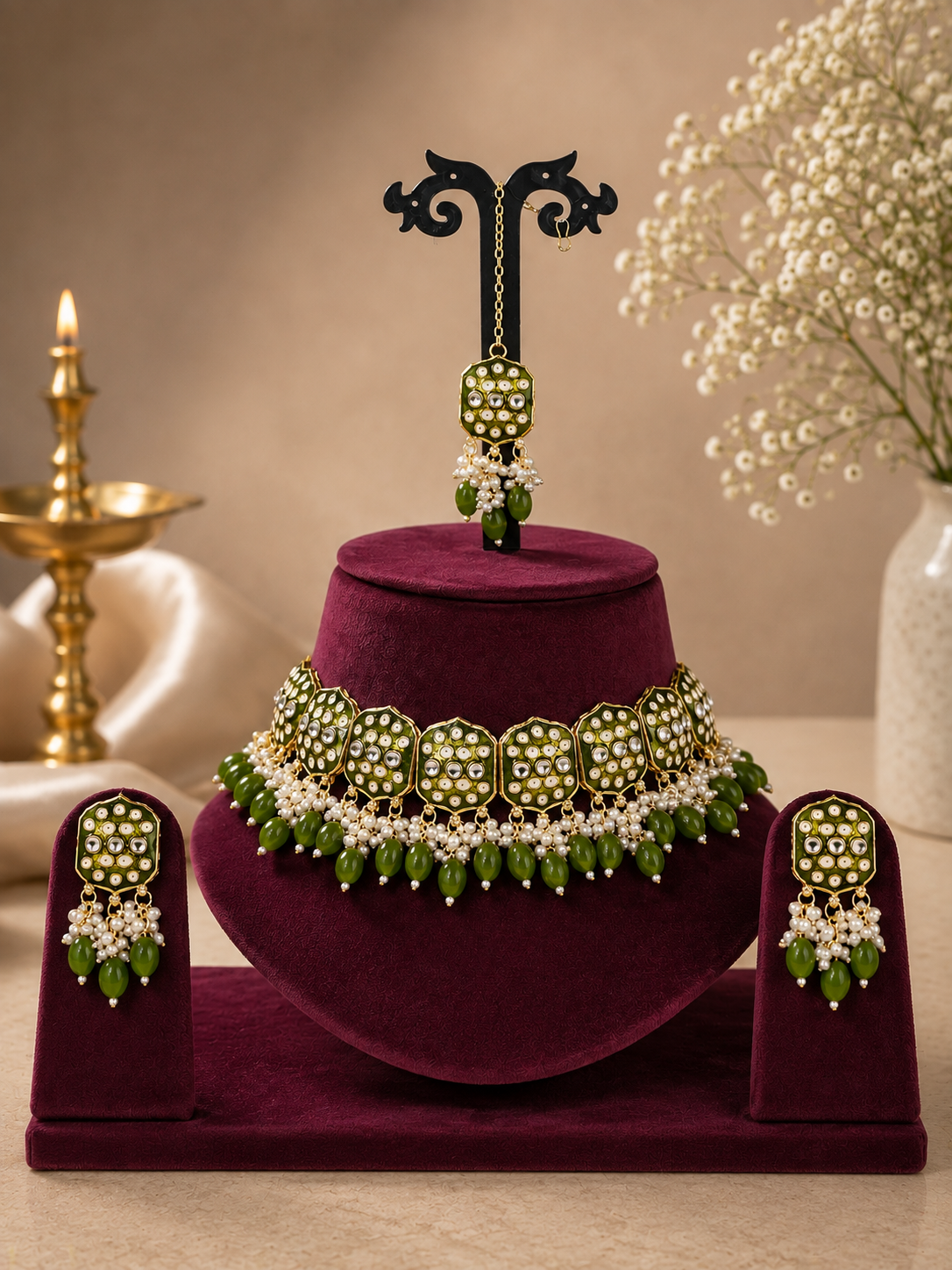 Harini Kundan Pearl Choker Set