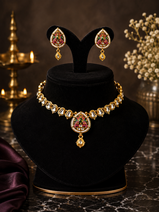 Mayurika Kundan Heritage Choker Set