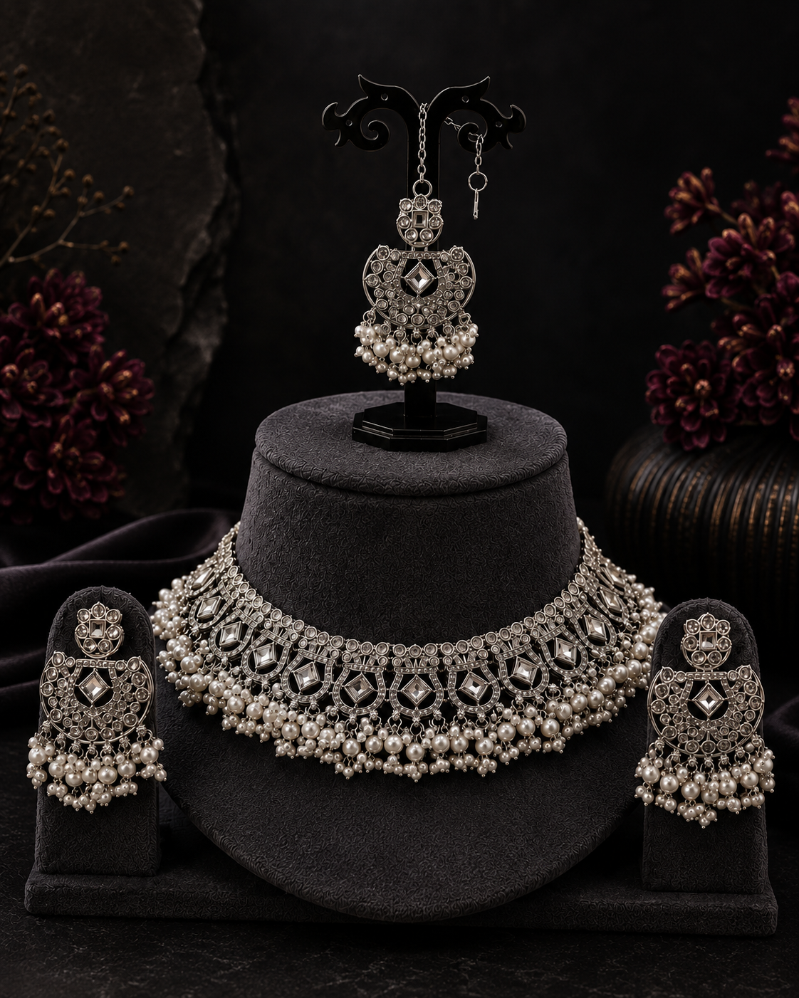 Varnika Pearl Kundan Choker Set