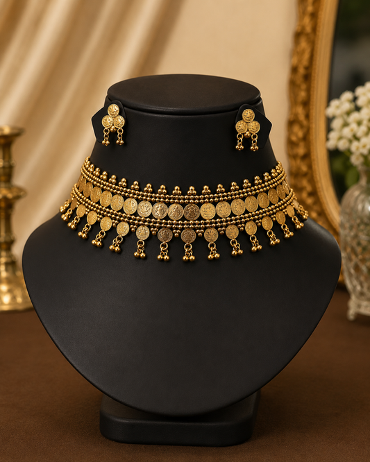 Rajam Heritage Coin Choker Set