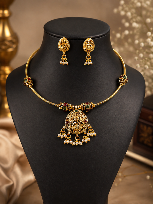Lakshmi Inspired Necklace Set,