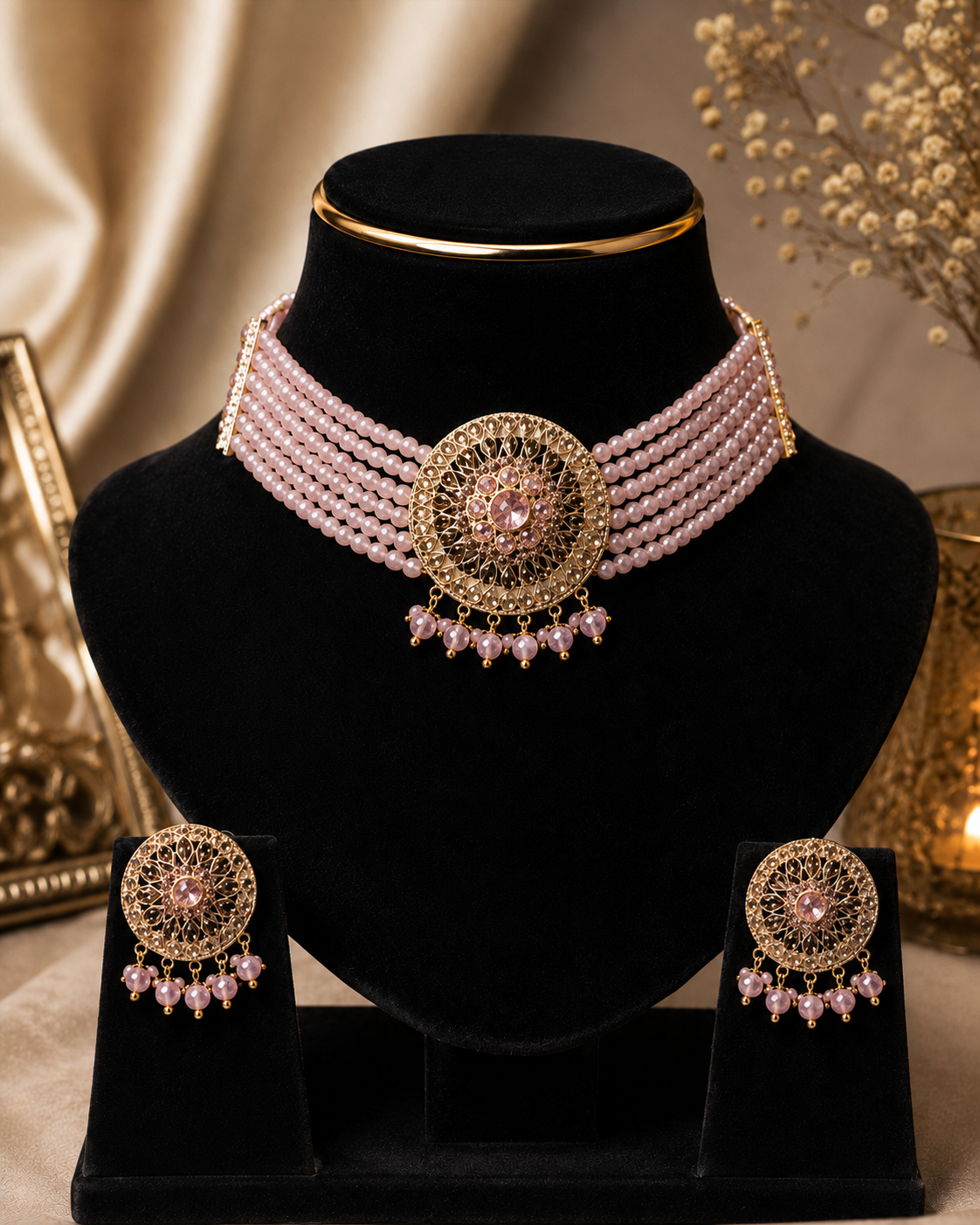 Aurielle Crystal Choker Set