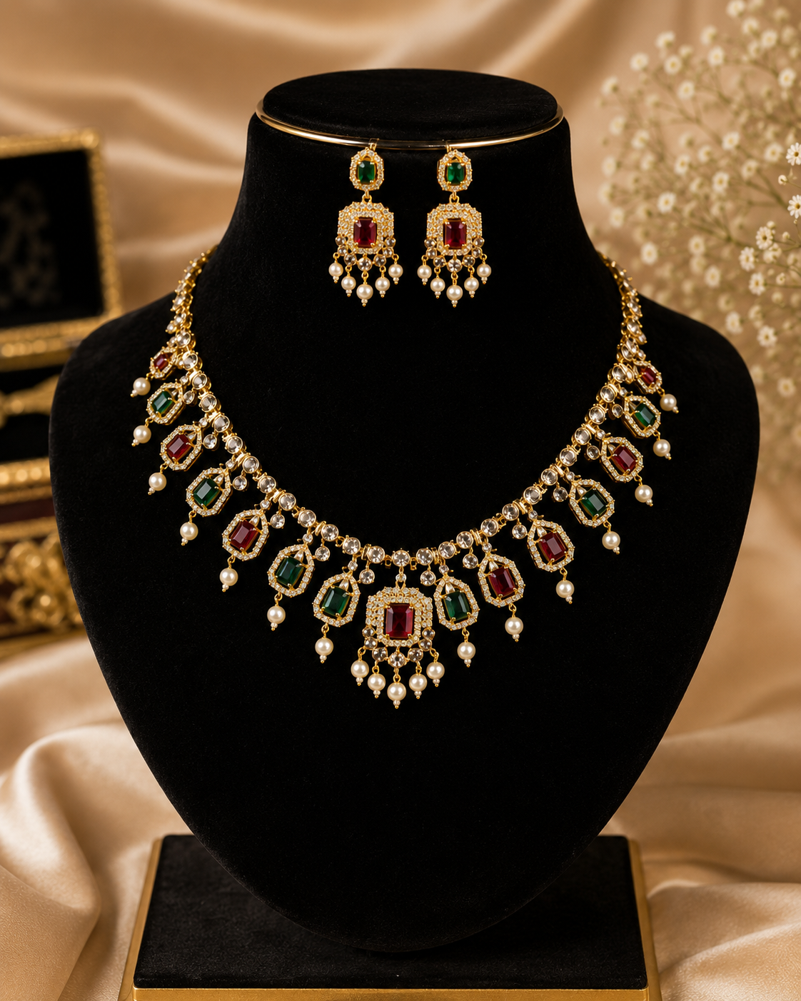Crimson Emerald Luxe Necklace