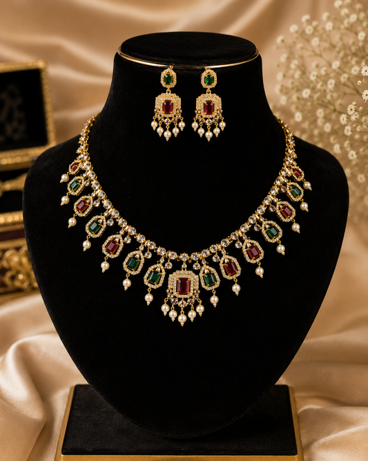 Crimson Emerald Luxe Necklace
