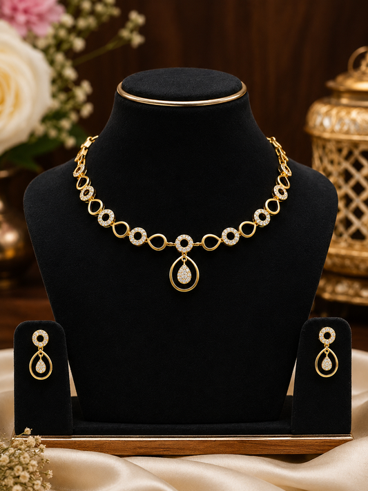 Luna Droplet White Necklace