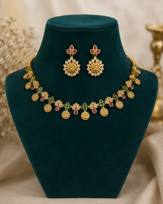 Suvarna Lakshmi Coin Necklace
