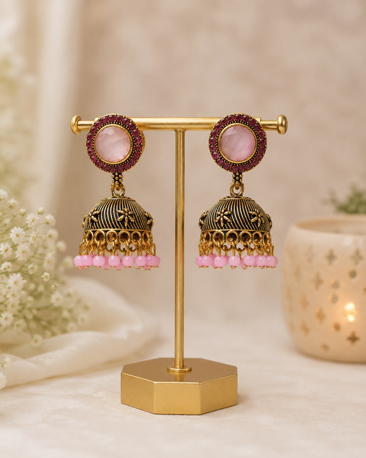 Pink Opal Jhumka