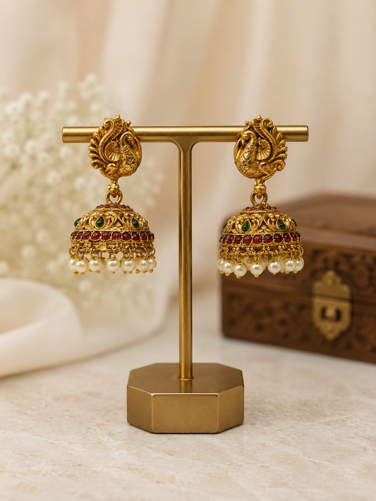 Ruby Mayuri Jhumka