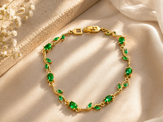 Emerald Tulip Bracelet