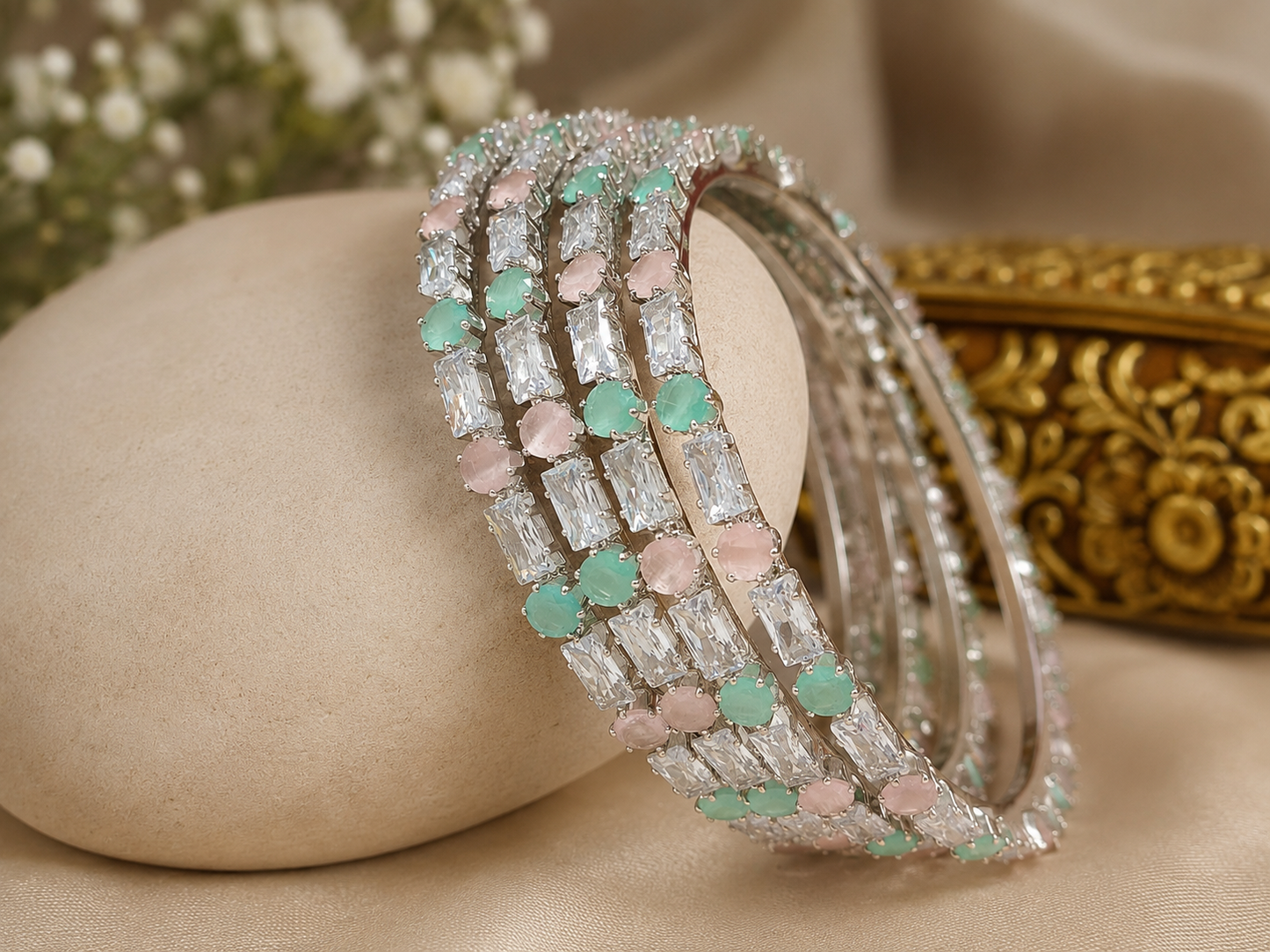 Mint Pink Bangle