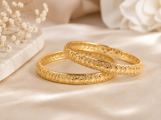 Golden Bloom Bangles
