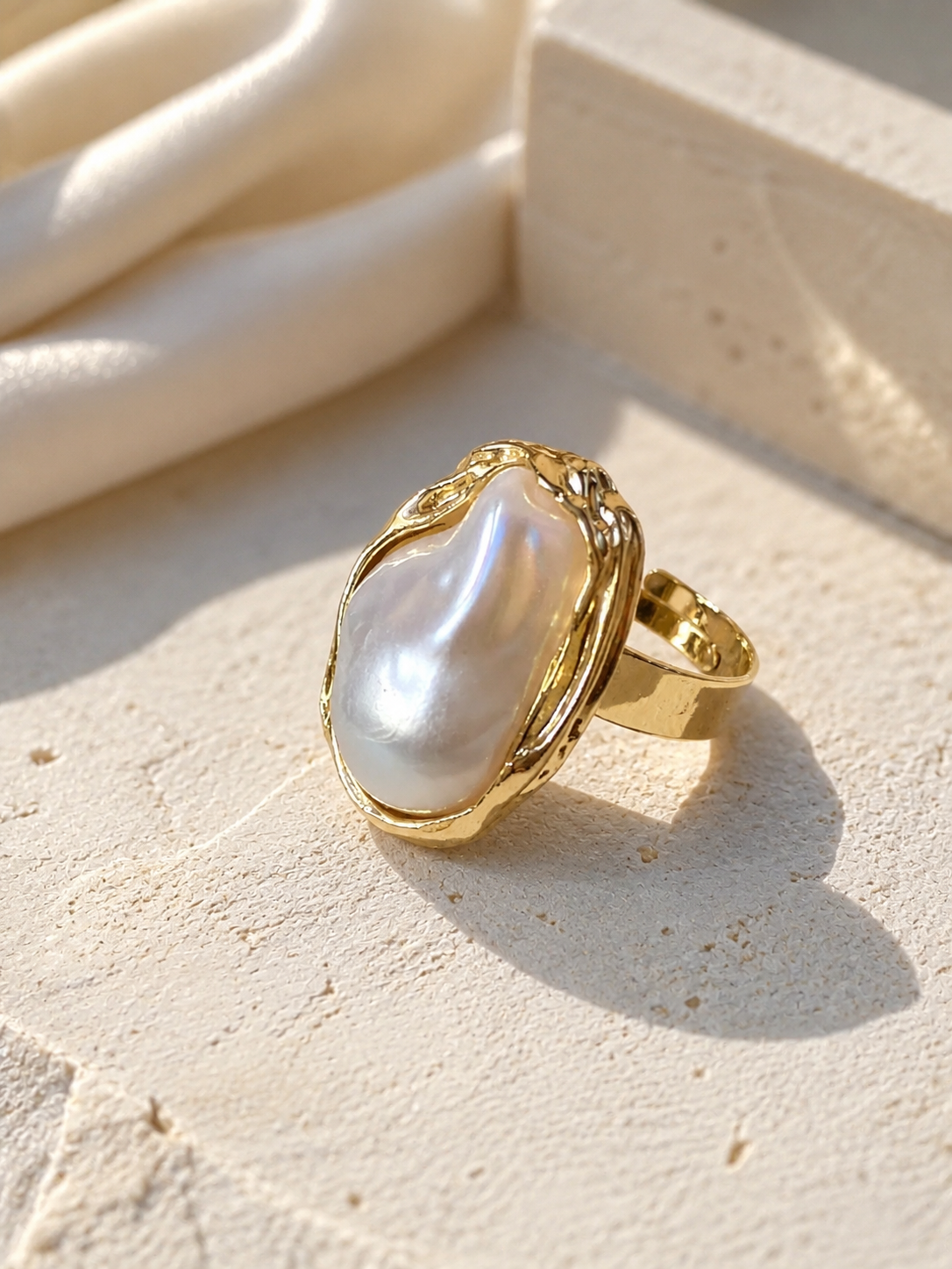 Luna Pearl Statement Ring