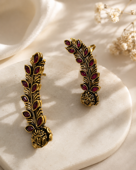 Ruby Vine Ear Cuff